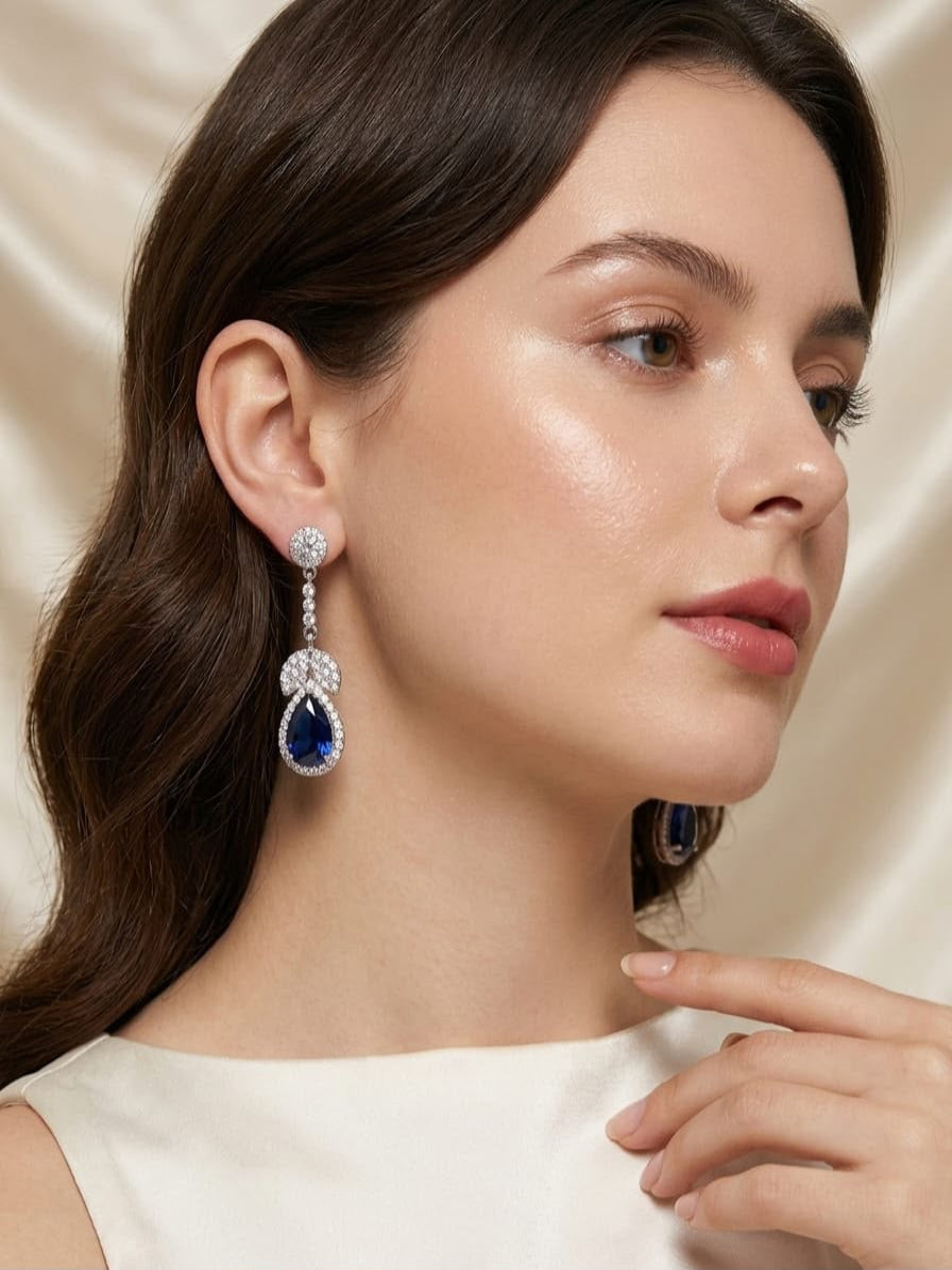 Blue Drop Earrings