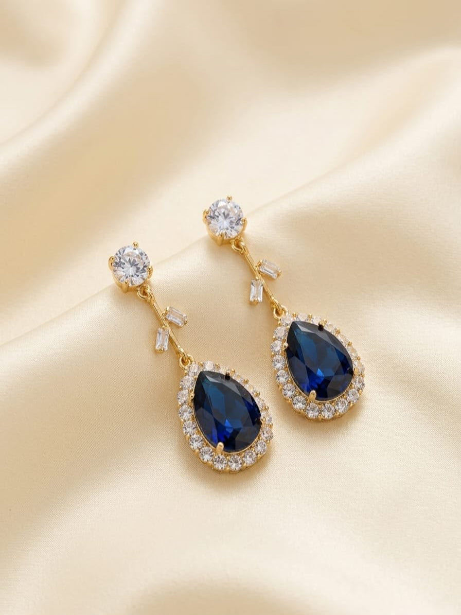 Sapphire Drop Earrings