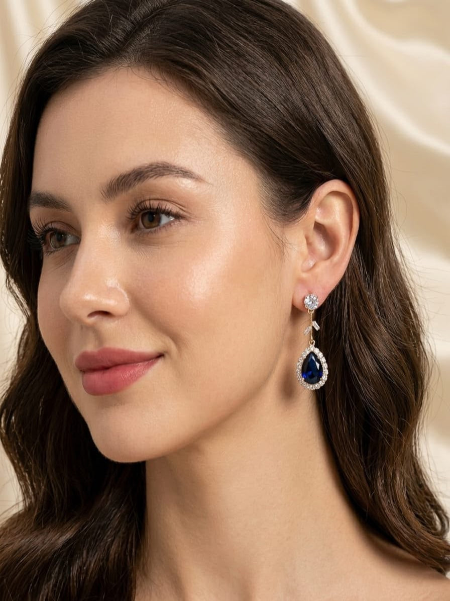 Sapphire Drop Earrings