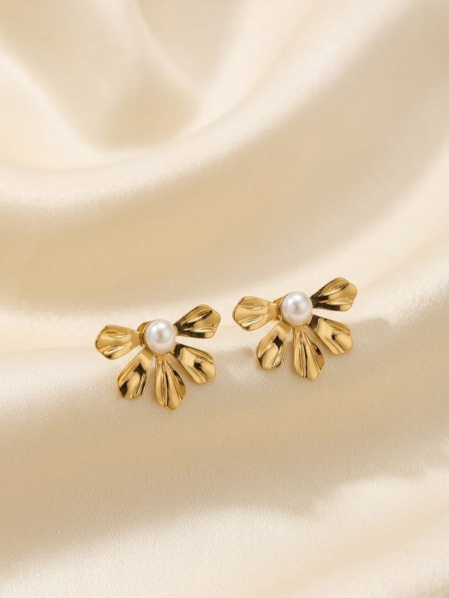 Golden Petal Studs