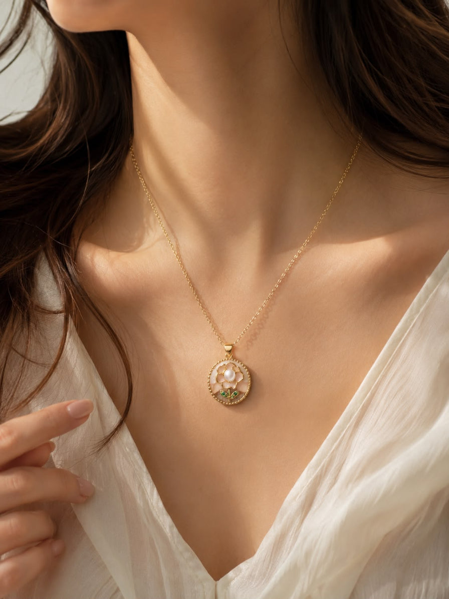 Petal & Pearl Pendant