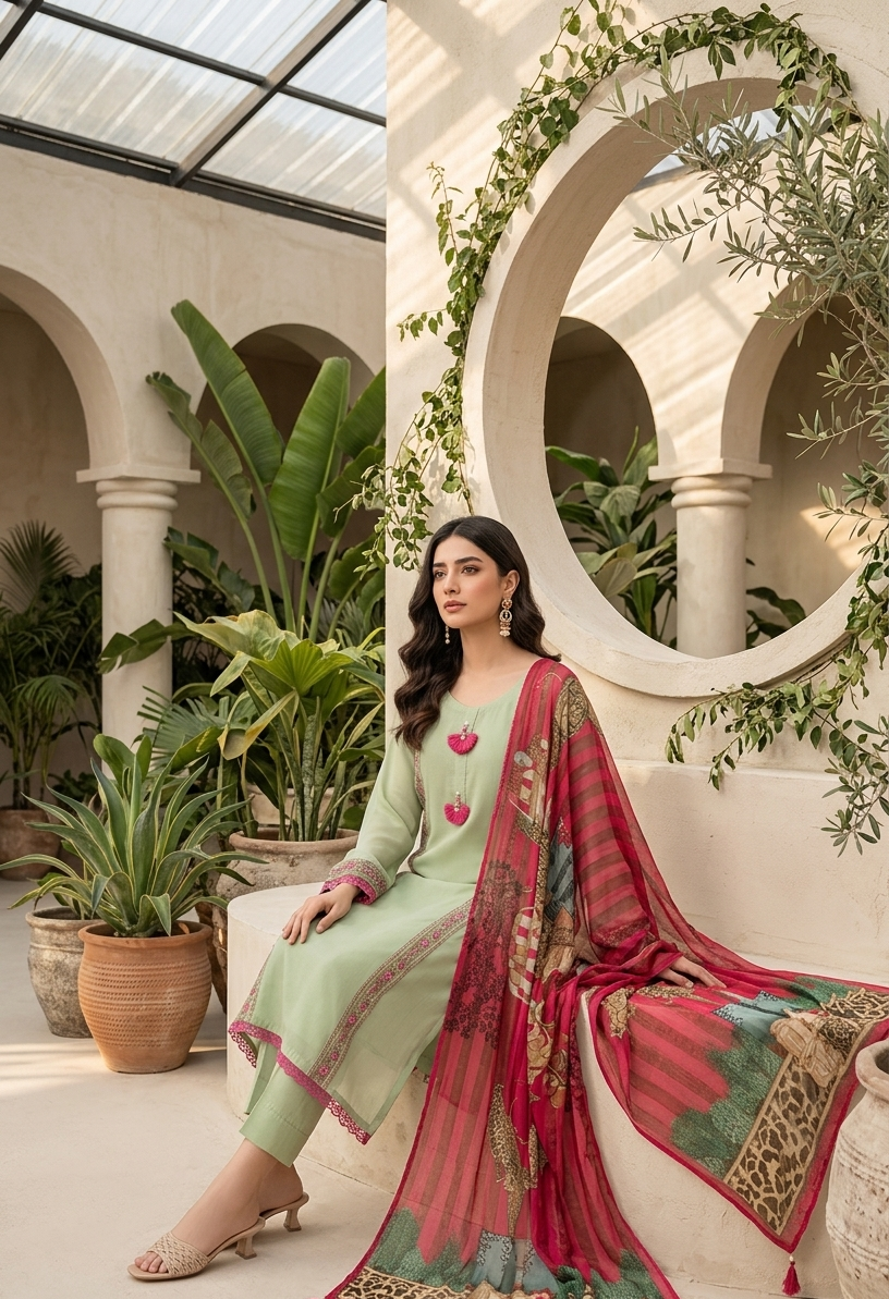 Elegant Embroidered 3-Piece Suit